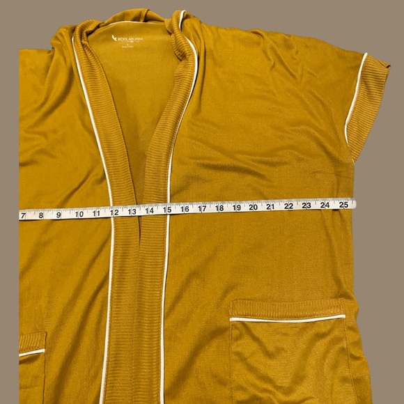 Koolaburra by UGG Cloud Jersey Short Sleeve Cardigan-Chai Tea - Picture 7 of 10